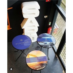 Bedrukte statafel zwart 85 cm