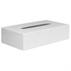 Witte rechthoekige tissue box