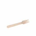 FSC® houten snackvork met snijrand 140 mm (Doos: 2.000 stuks)