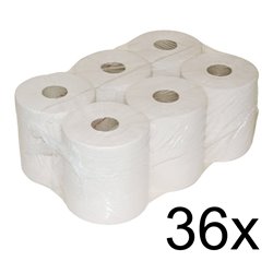 Pallet Midi rollen 100% Recycled-wit 1 laags, 300 meter 