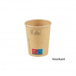 FSC® kraft/PLA coffeecup 7,5oz/225ml/70,3mm Ø (Box: 2.500 pcs)