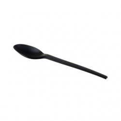 Re-usable CPLA spoon 16,8cm black (Box: 1.000 pcs)