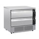 Polar U-serie compacte koel-vrieswerkbank 2 lades 4x GN 1/1