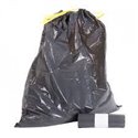 Afvalzak LDPE met trekband,zwart/ grijs, 60/80+5 T50 18 rollen a 15 zakken