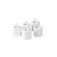 LED set Moving Flame, herlaadbaar, warm white, 5 pcs, spare part 38 x Ø 36 mm 25 u White