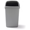 Afvalbak met Swing deksel 50 liter - grijs, zwart