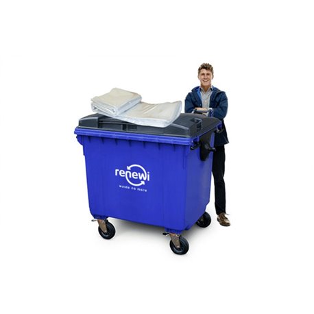 Container afvalzakken 1100 LiterLDPE 138/64x200cm T45 transparant.( Doos 50 st.)