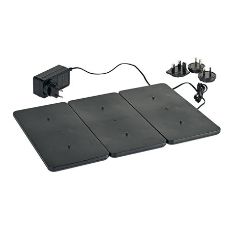 LED multi laadstation 26 x 39 cm Black voor 6 lampjes - Doos: 2 sets