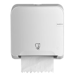SAPO Quartz white mini matic handdoekautomaat type Tear & GO (elektrisch)