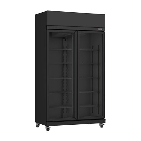 Combisteel Koelkast met 2 glasdeuren zwart IRM-770R BL