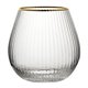Utopia Hayworth Stemless Gin Glazen Met Gouden Rand, 650ml (6 stuks)