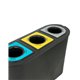 Triomf Afvalscheidingsstation 3 x 45 Liter – Zwart