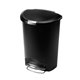 SimpleHuman Half Ronde Afvalemmer 50 Liter – Zwart
