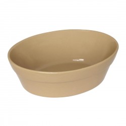 Olympia ovale aardewerk schalen 16,1x11,6cm - Bruin Steengoed (6 stuks)