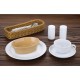 Olympia ovale aardewerk schalen 16,1x11,6cm - Bruin Steengoed (6 stuks)