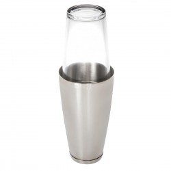APS Boston Cocktailshaker en Glas – RVS & Glas – Zilver
