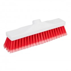 Jantex hygiënische bezemkop met zachte borstelharen, rood, 300mm