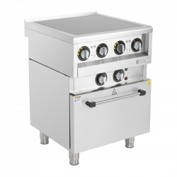 Buffalo 600 Series Inductie Fornuis - Zilver RVS