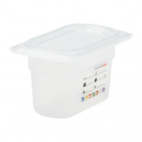 Cambro Safetrak IML Polypropyleen Voedselopslagbak GN 1/9 - 100mm - Helder