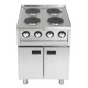 Buffalo 600 Serie Vrijstaande Elektrische Kookplaat 4-Pits 7kW RVS Zilver