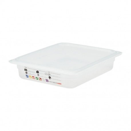 Cambro Safetrak IML polypropyleen voedselopslagbak 1/2 GN 65mm - Helder