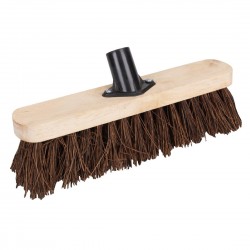 Jantex houten bezemkop bassine zacht 300mm - bruin