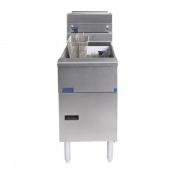Pitco Solstice SG14S – Vrijstaande Aardgas Friteuse RVS Zilver