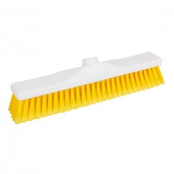 Jantex zachte hygiëne bezemkop geel 400mm – kleurcode voor hygiënisch schoonmaken