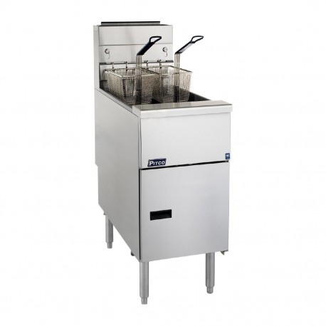 Pitco Friteuse SG14S Millivolt (G25 NL) - Gas Frituurpan met RVS Tank en Kast
