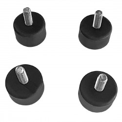 Buffalo rubberen voetjes zwart (4 stuks) - reserveonderdeel voor CW147, CW148, HW920 en HW921