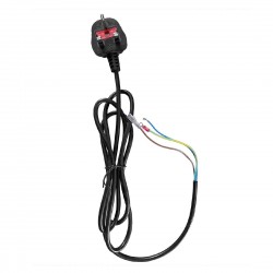 Buffalo netsnoer zwart rubber – reserveonderdeel voor FU137 en GL190