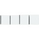 Buffalo complete deurassemblage (2 stuks) - glas, zilver, voor HW928