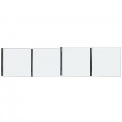 Buffalo complete deurassemblage (2 stuks) - glas, zilver, voor HW928
