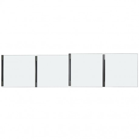 Buffalo complete deurassemblage (2 stuks) - glas, zilver, voor HW928