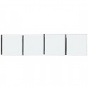 Buffalo complete deurassemblage (2 stuks) - glas, zilver, voor HW928