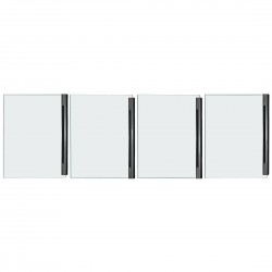 Buffalo complete deurassemblage (2 stuks) – glas, zilver, geschikt voor HW927