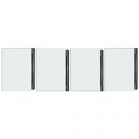Buffalo complete deurassemblage (2 stuks) – glas, zilver, geschikt voor HW927