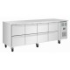 Polar U Series RVS koelwerkbank gastronorm met 8 laden – Zilver