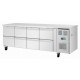 Polar U Series RVS koelwerkbank gastronorm met 8 laden – Zilver