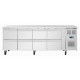 Polar U Series RVS koelwerkbank gastronorm met 8 laden – Zilver