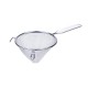 Vogue conische zeef 7cm - polypropyleen handvat - zilver