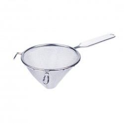 Vogue conische zeef 7cm - polypropyleen handvat - zilver