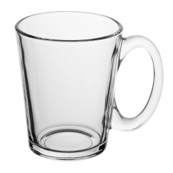 Olympia mok van gehard koffieglas 300 ml – Helder Soda Lime Glas (doos 12 stuks)