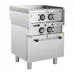 Buffalo 600 Serie Vrijstaande Elektrische Bakplaat met Heteluchtoven – Zilver