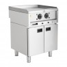 Buffalo 600-Serie Zelfstandige Elektrische Bakplaat 600mm – Gladde Grillplaat Zilver