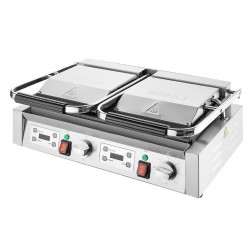 Buffalo dubbele contactgrill glad/geribbeld – RVS grillplaat 3,6kW