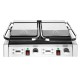 Buffalo dubbele contactgrill glad/geribbeld – RVS grillplaat 3,6kW
