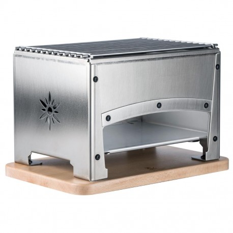Louis Tellier Brasero Tafelbarbecue Brasi-F – RVS Houtskoolbarbecue voor Tafel