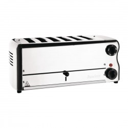 Rowlett Esprit broodrooster 6 sleuven chroom RVS - inclusief reserve-elementen en tostihouders