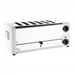 Rowlett Esprit broodrooster 6 sleuven wit - inclusief 2 reserve-elementen en 2 tostihouders